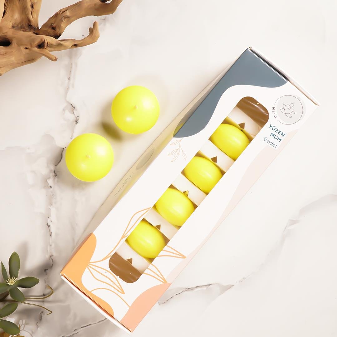 Mitr Sarı Suda Yüzen Mum