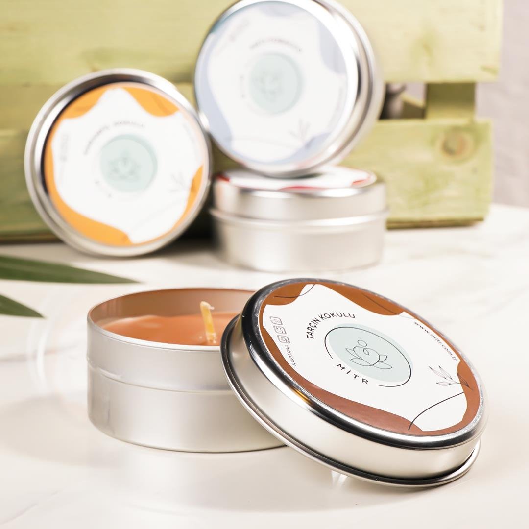 Mitr Tarçın Aromalı Metal Mum