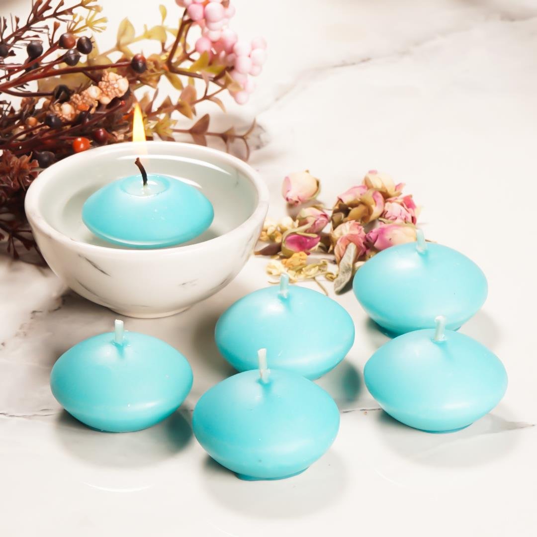 Mitr Turkuaz Suda Yüzen Mum