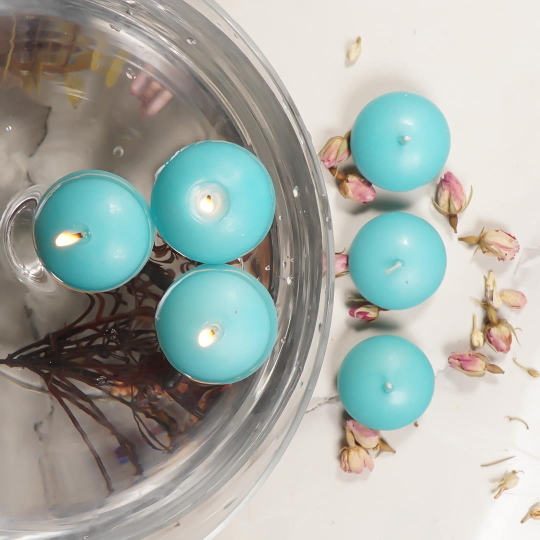 Mitr Turkuaz Suda Yüzen Mum
