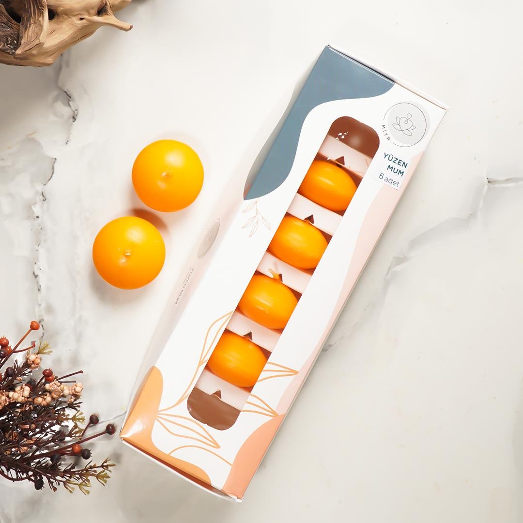 Mitr Turuncu Suda Yüzen Mum