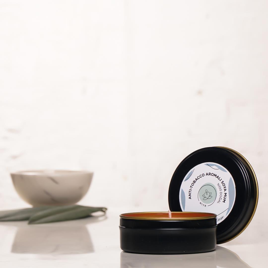 Mitr Tütün Karşıtı Aromalı Metal Soya Mum