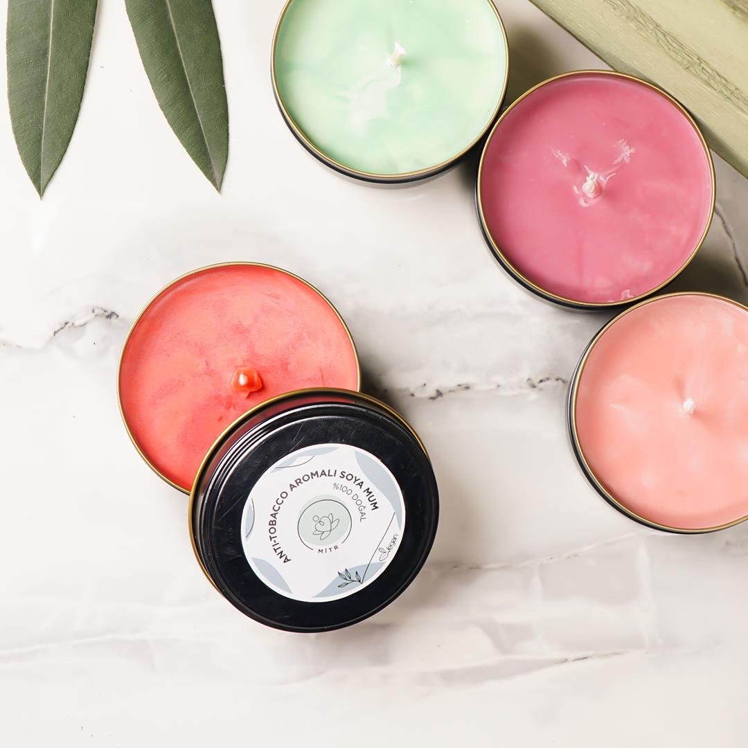 Mitr Tütün Karşıtı Aromalı Metal Soya Mum