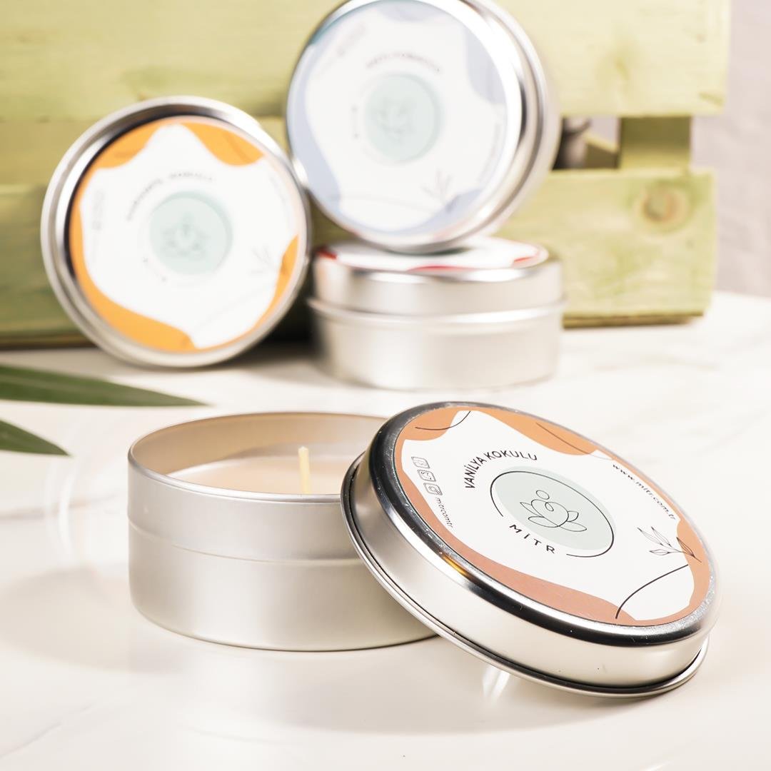 Mitr Vanilya Aromalı Metal Mum