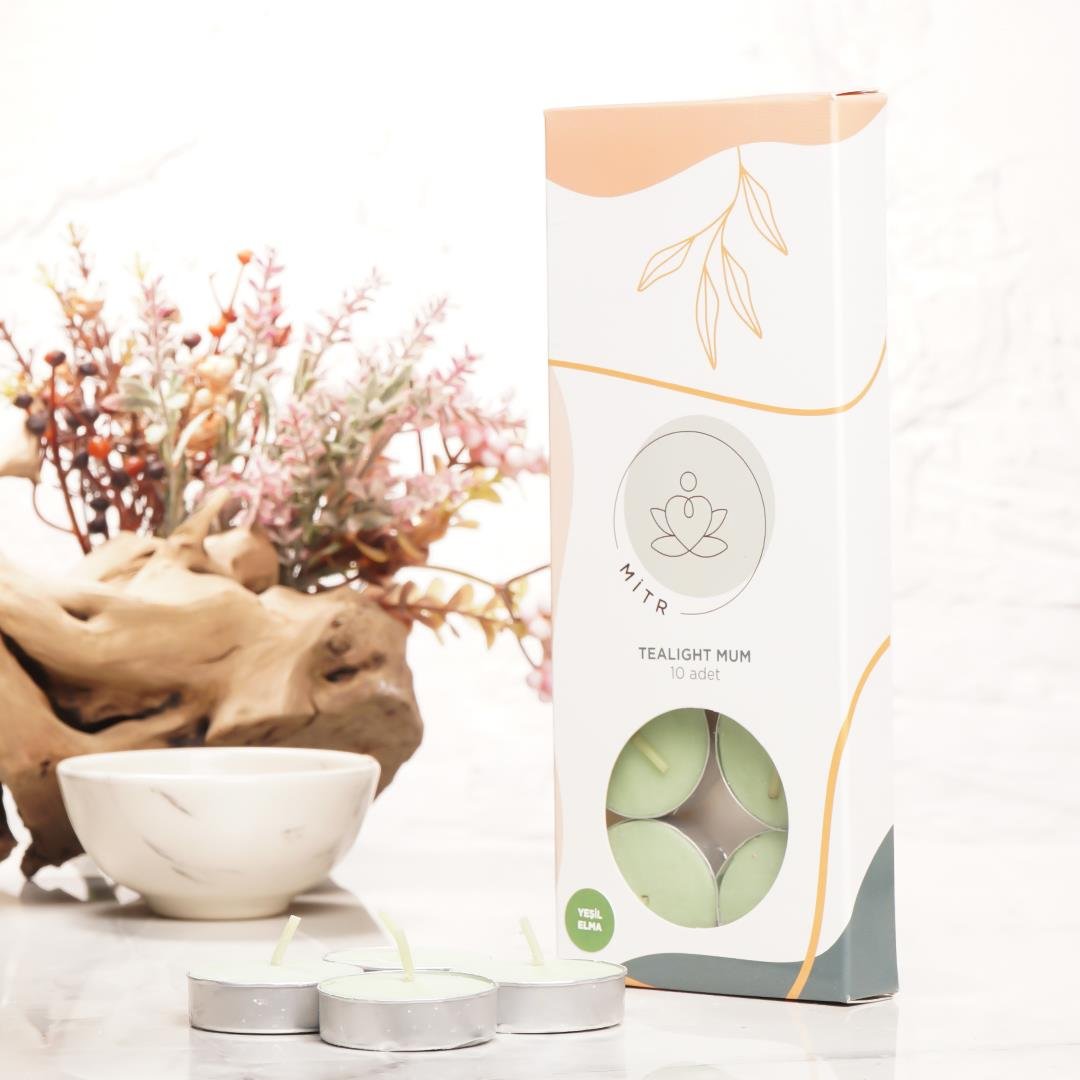 Mitr Yeşil Elma Kokulu Tealight Mum