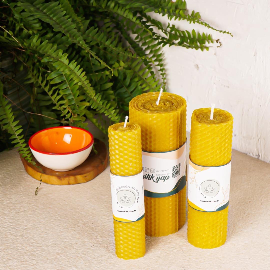 Neptün Organik Balmumu Mum Seti