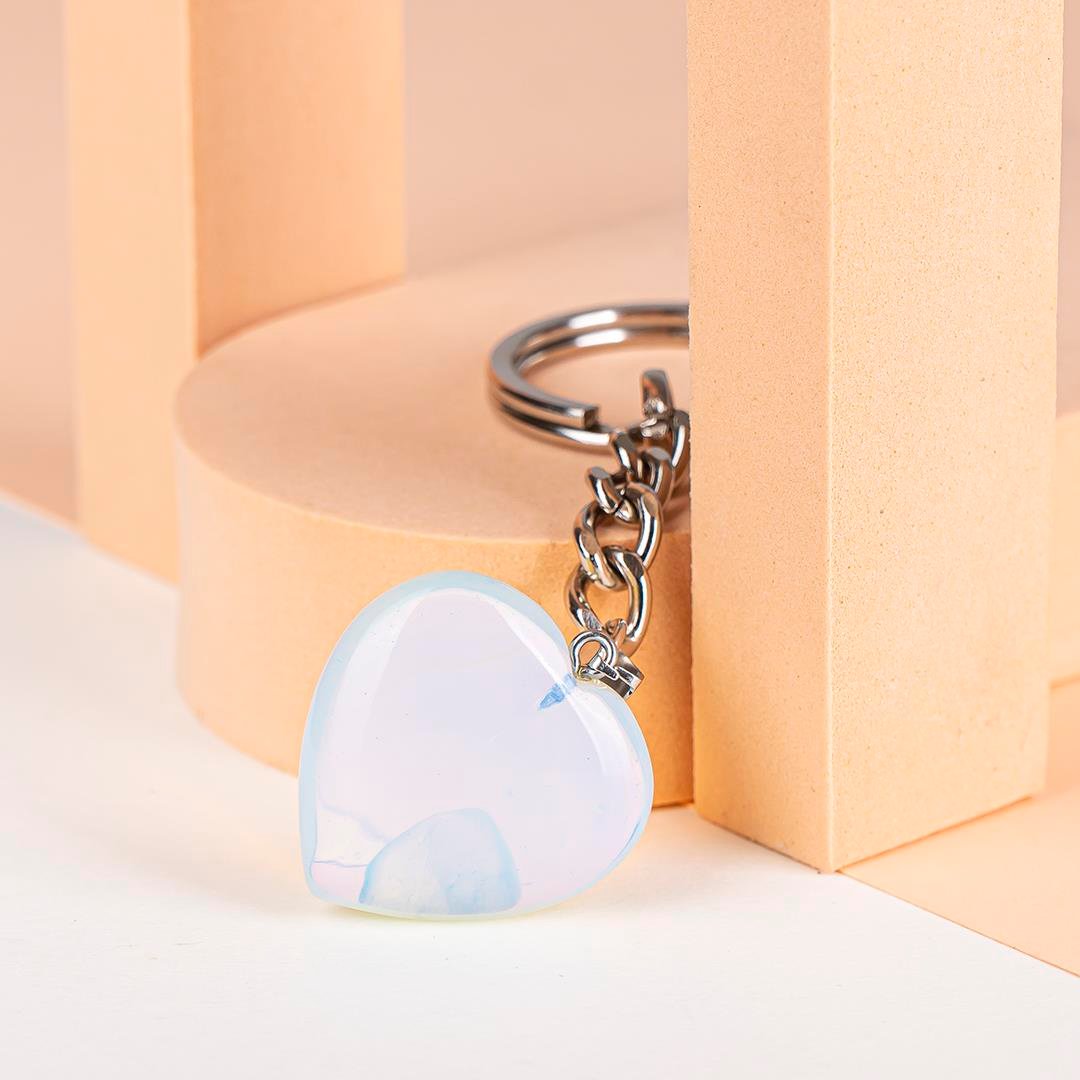 Opal Doğal Taş Anahtarlık