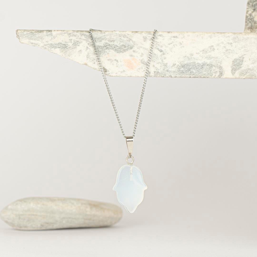 Opalit Hamse Temalı Dogal Taş Kolye