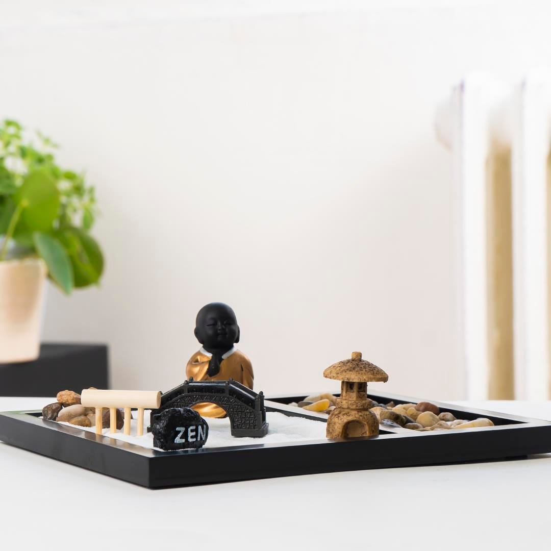 Oturan Buddha Temalı Zen Bahçesi Kiti