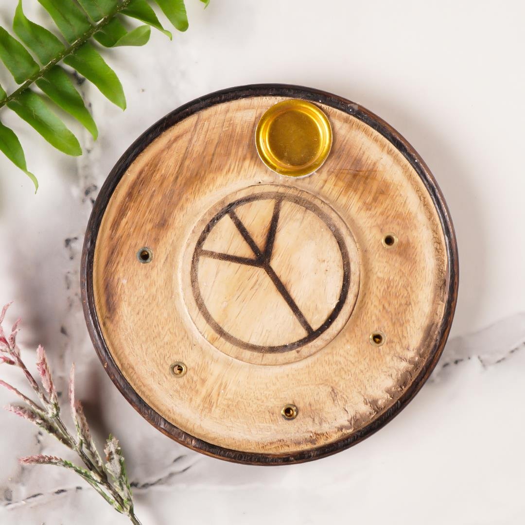 Peach Temalı Yuvarlak Ahşap Konik Tütsülük