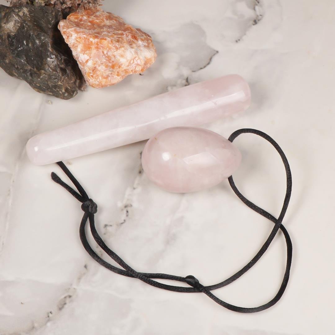 Pembe Kuvars Yoni Yumurtası & Çubuğu