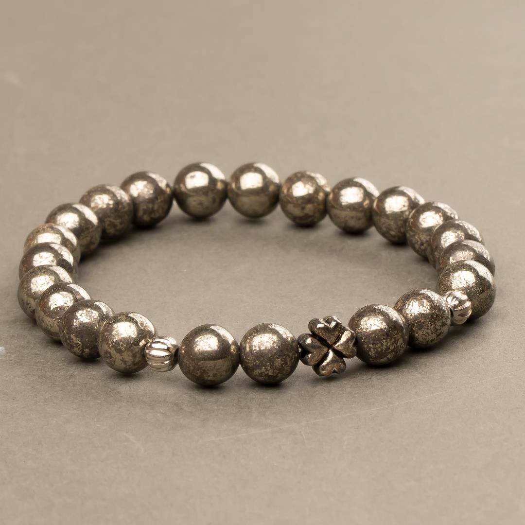 Pirit Doğal Taş Bileklik (8 mm) – Işığın Gözcüsü