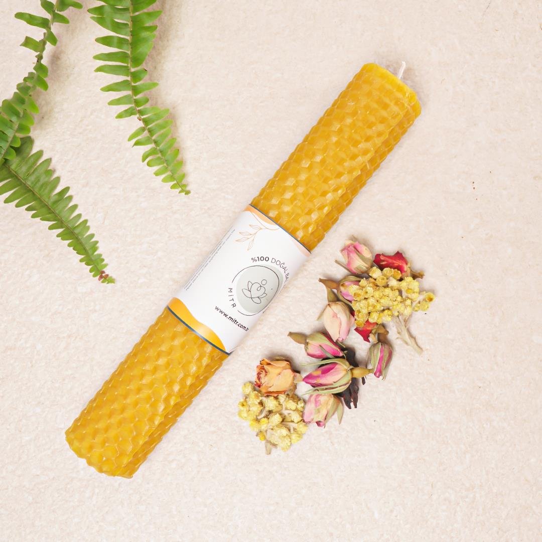 Şamdan Doğal Balmumu Mum 