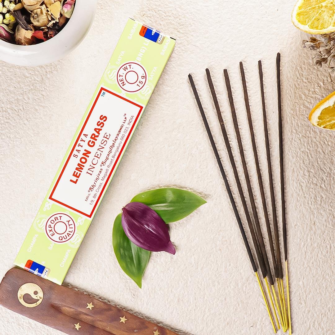 Satya Lemon Grass (Limon Otu) Aromalı Masala Stick Tütsü