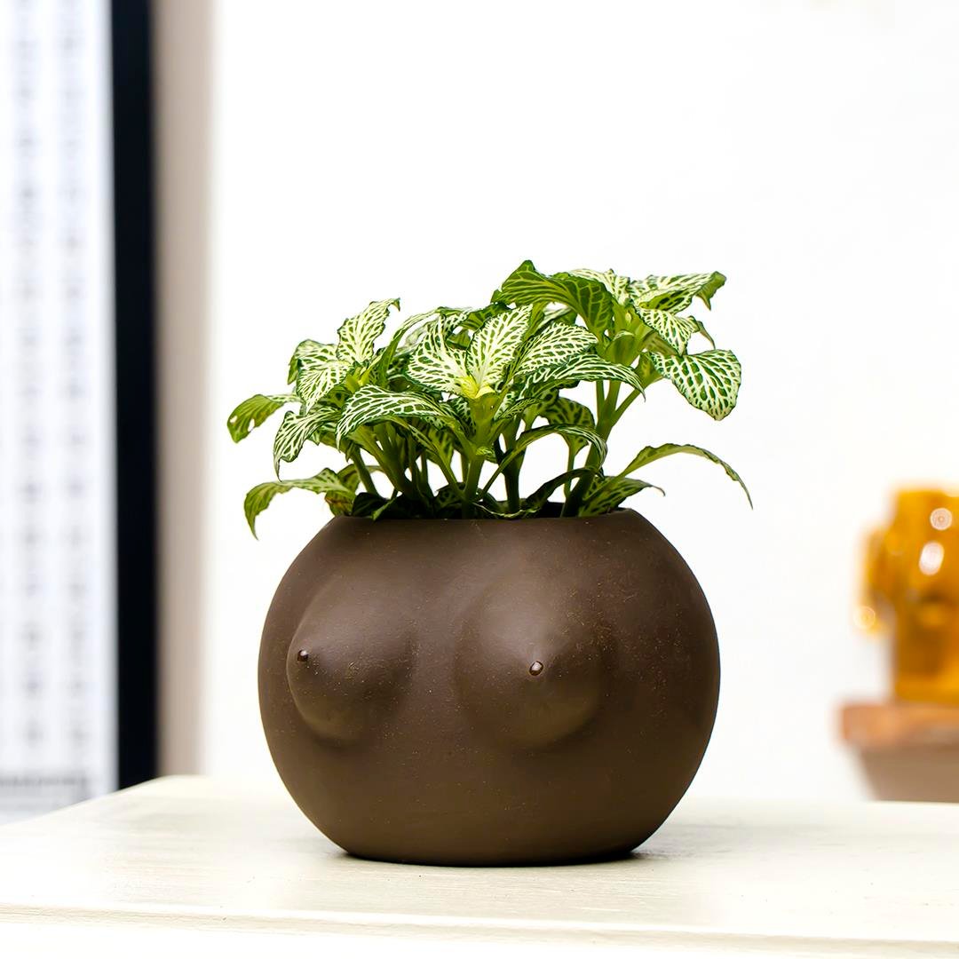 Serenity Brown El Yapımı Seramik Vazo