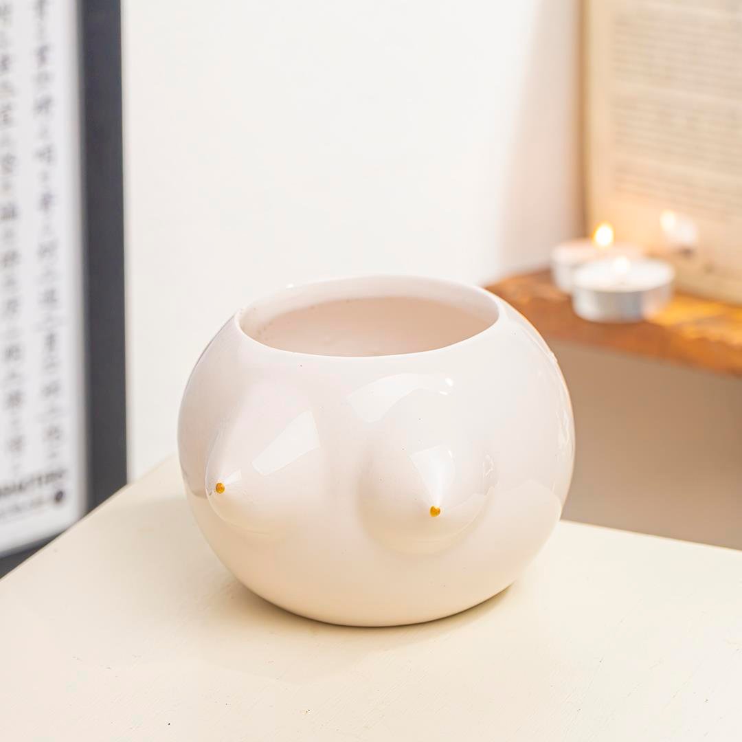 Serenity White El Yapımı Seramik Vazo