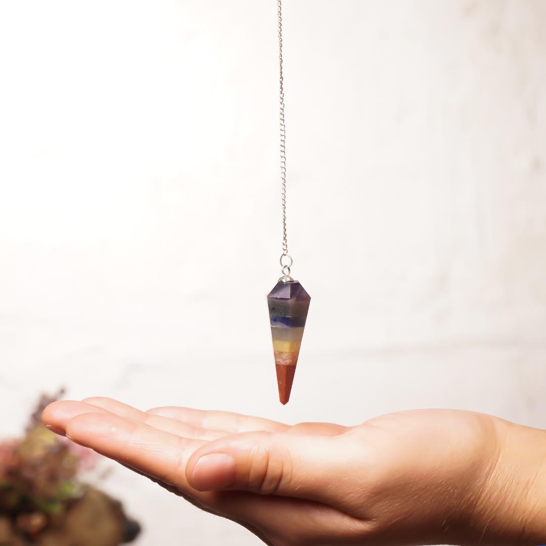 Seven Chacra Doğal Taş Pandül (Sarkaç