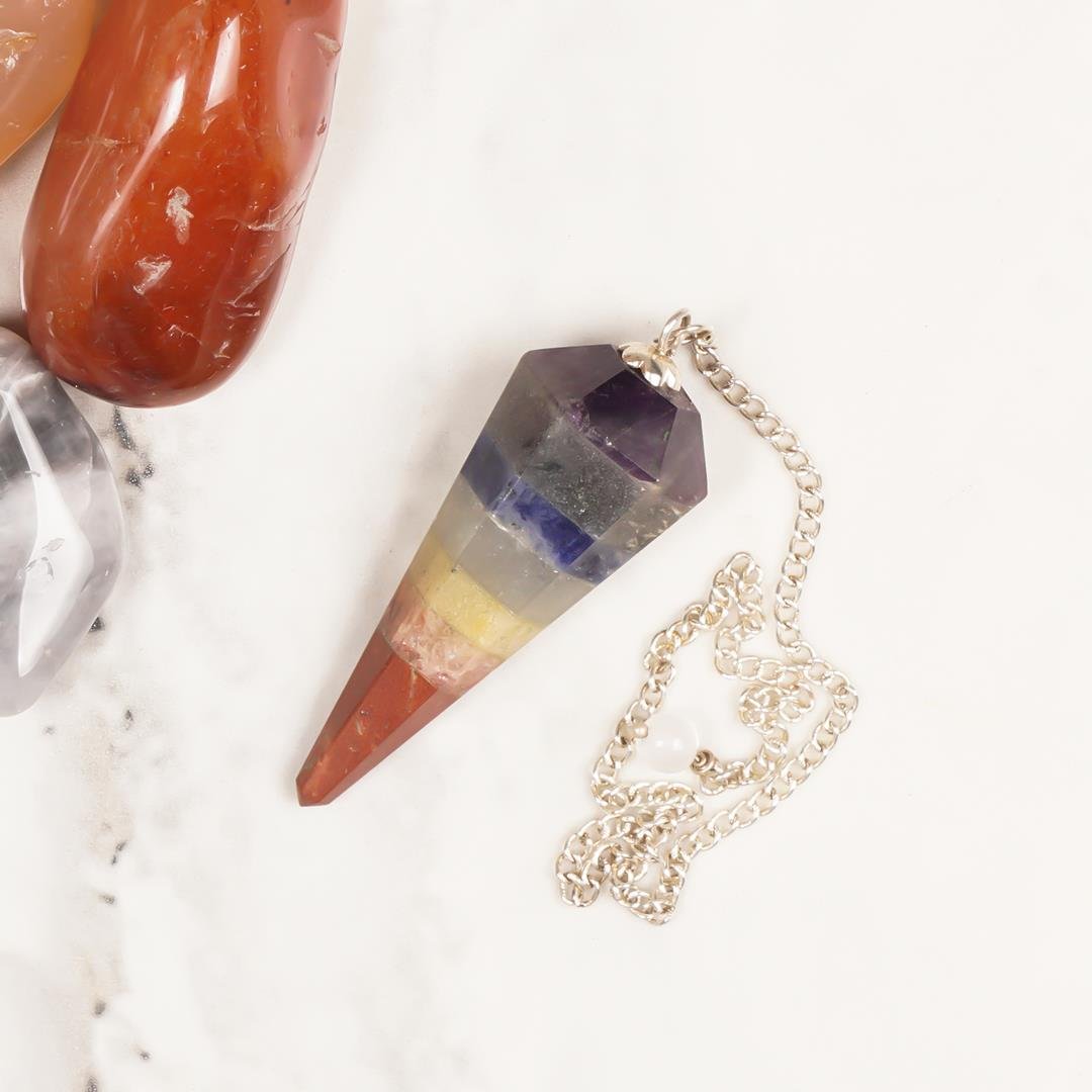 Seven Chacra Doğal Taş Pandül (Sarkaç