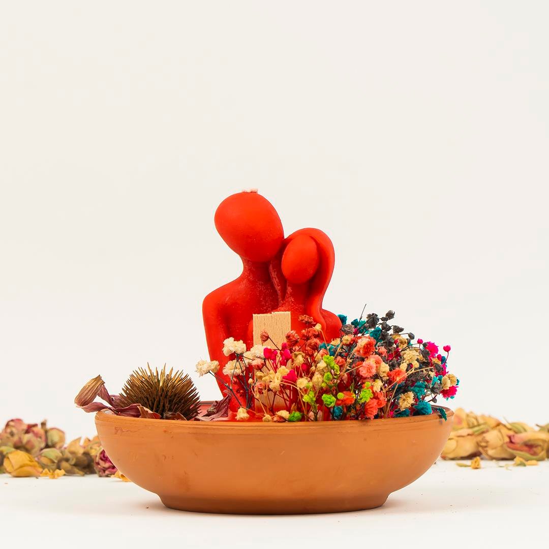 Sevgililer Günü Temalı Soya Mum