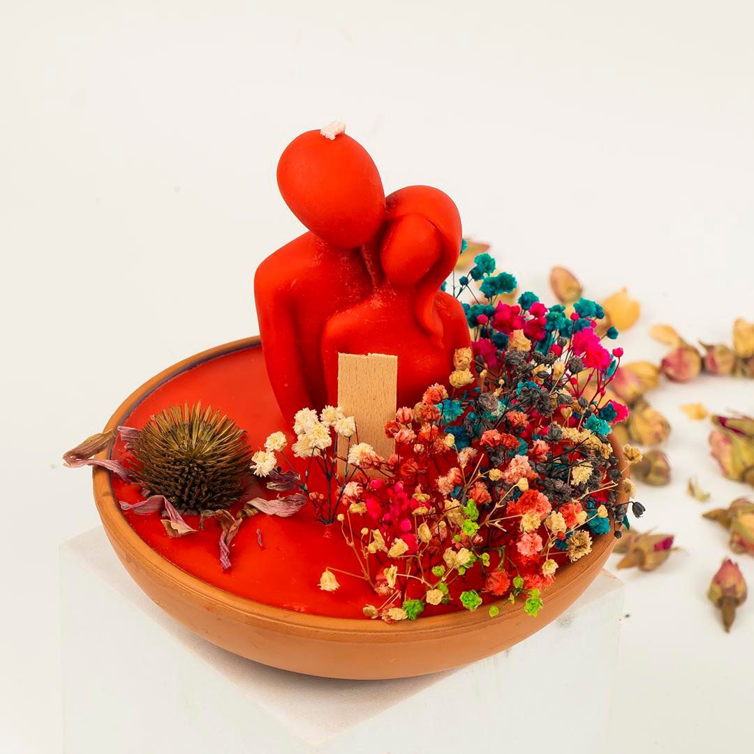 Sevgililer Günü Temalı Soya Mum