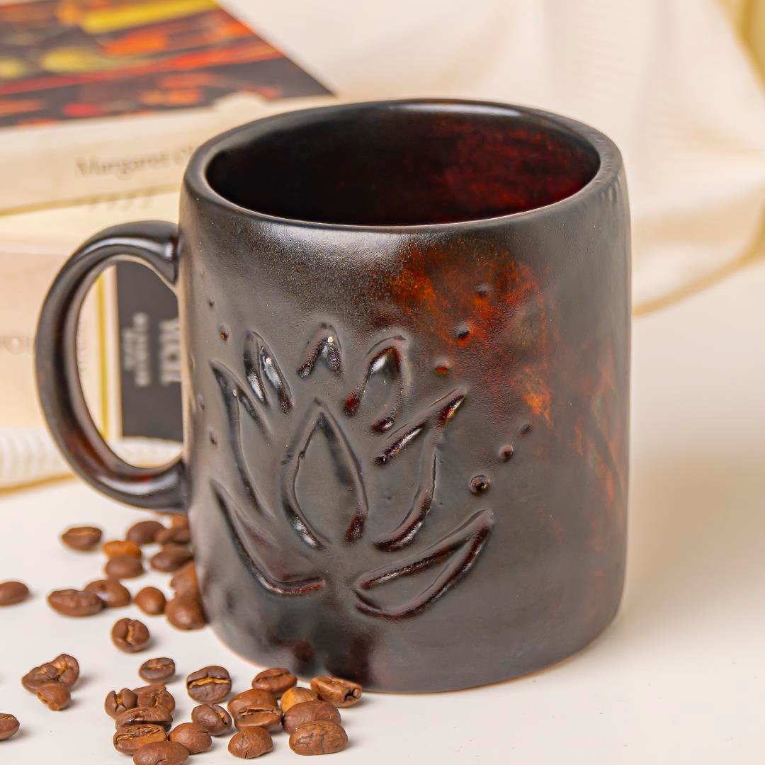 Shakti Lotus Black El Yapımı Kupa Bardak