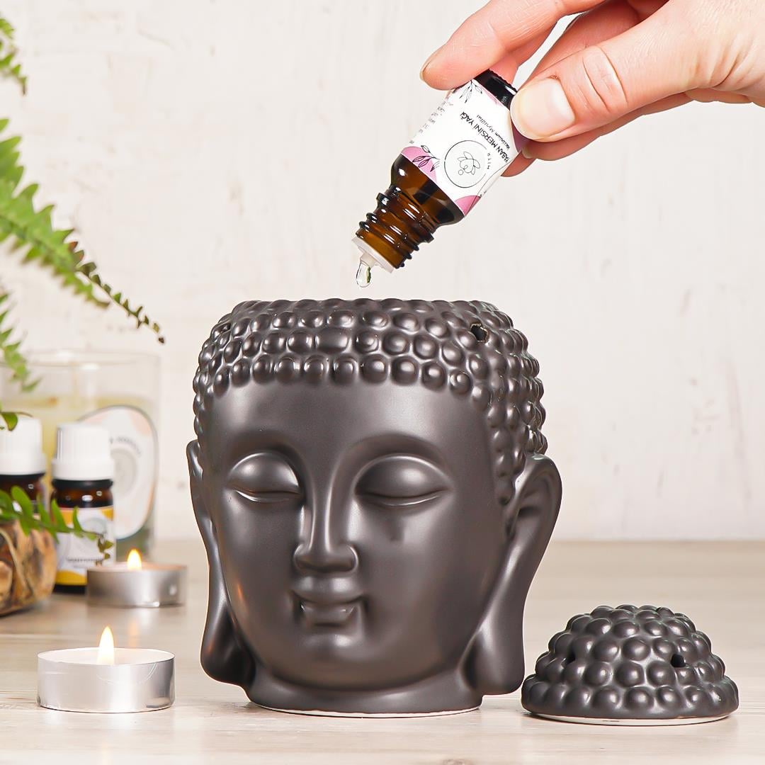 Siyah Buddha Temalı Buhurdanlık
