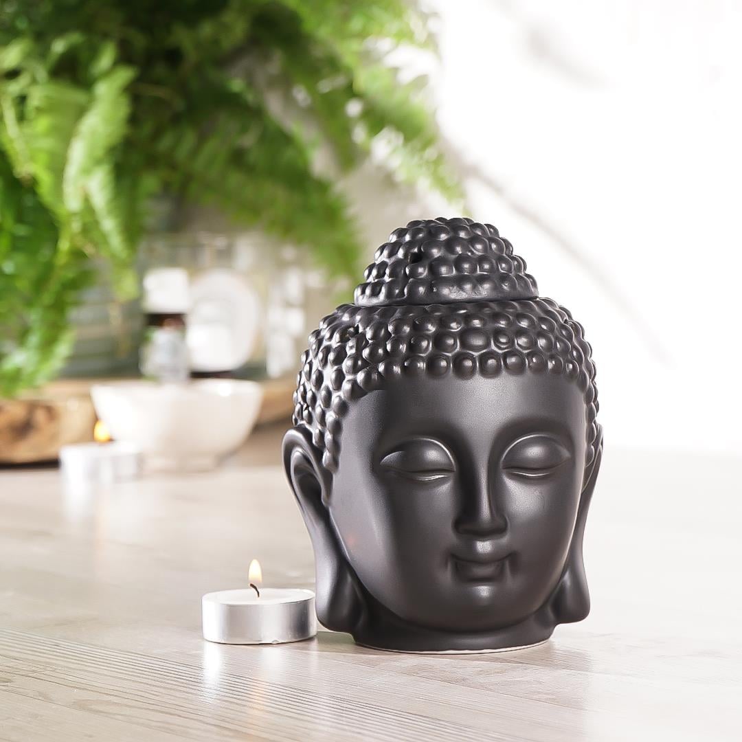Siyah Buddha Temalı Buhurdanlık