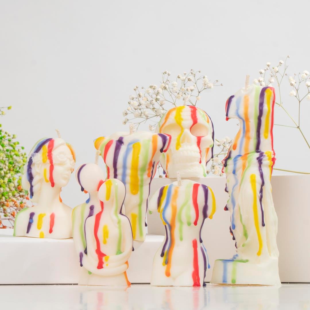 Tasarım Renkli Soya Wax Mum