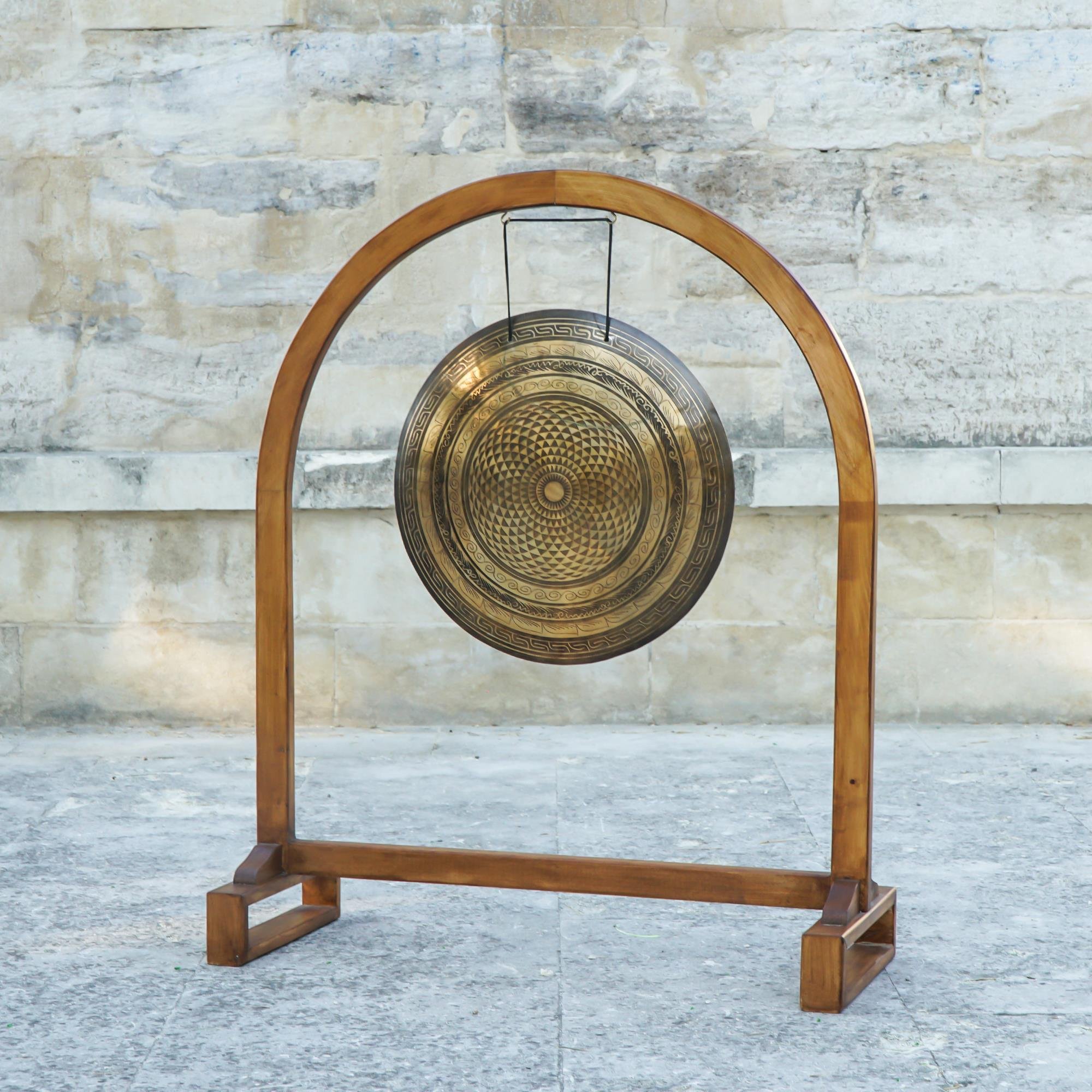 Yaşam Çiçeği İşlemeli Gong