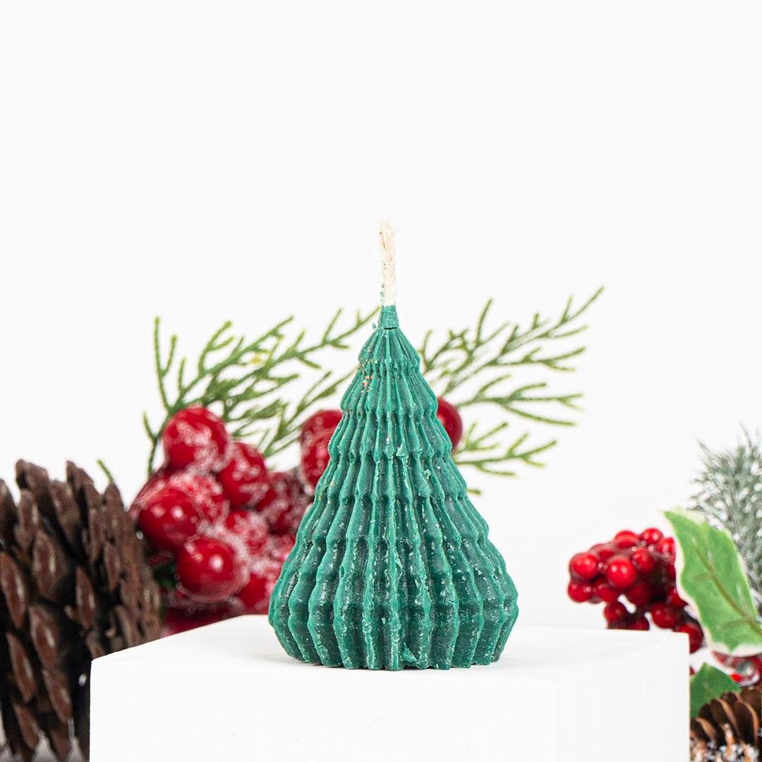 Yeni Yıl Çam Temalı Soya Mum