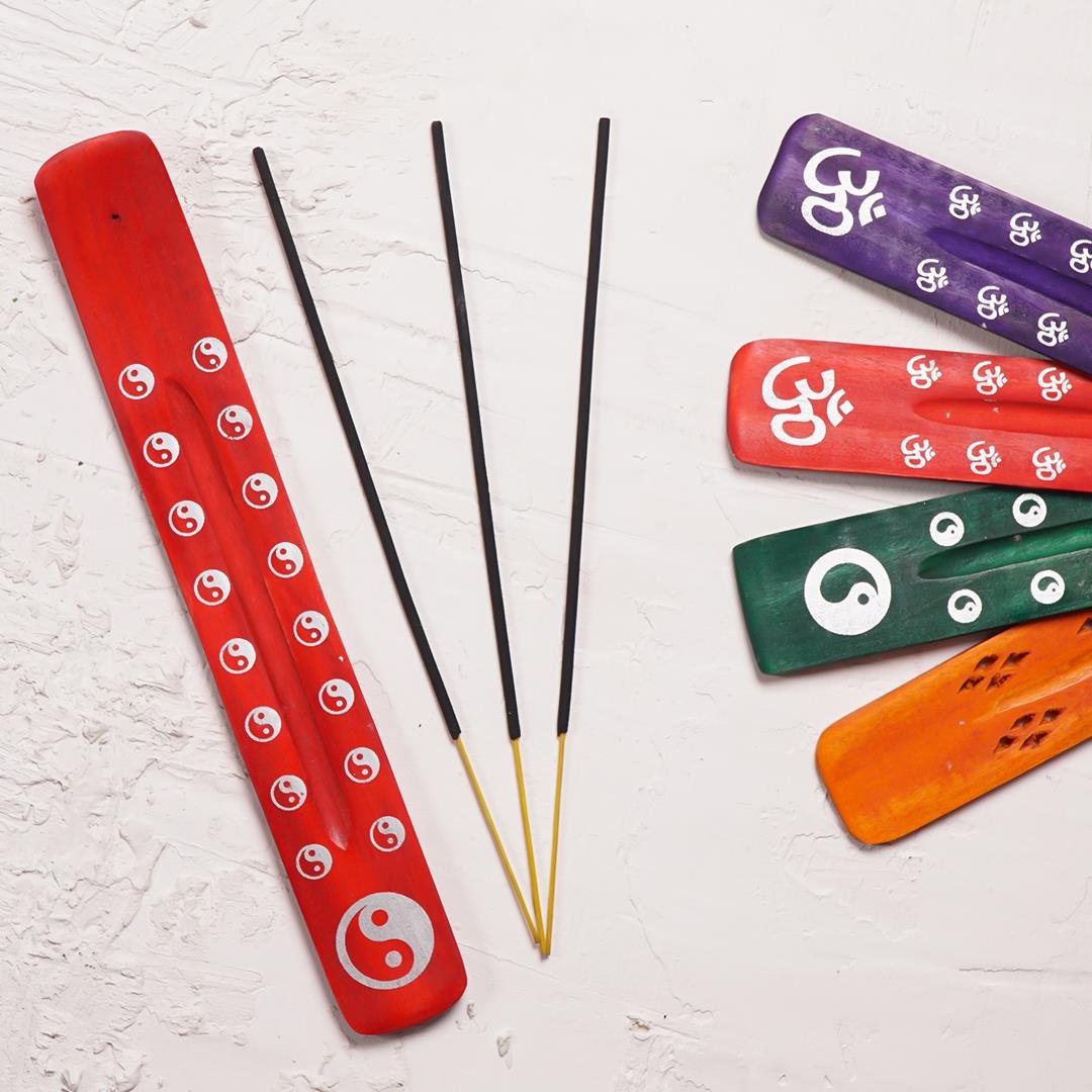 Yin Yang Temalı Kayık Tütsülük