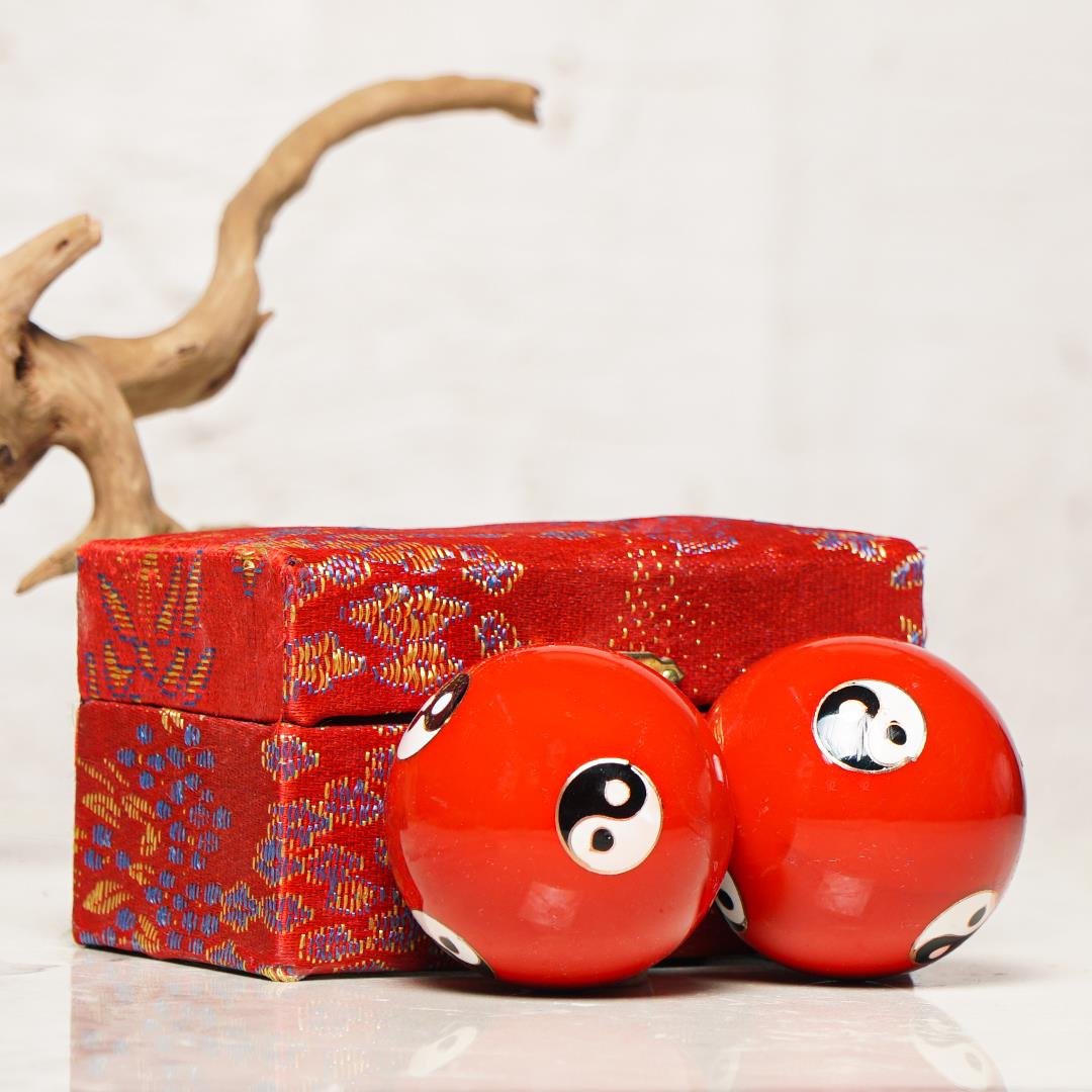 Yin Yang Temalı Zen Meditasyon Baoding Topu