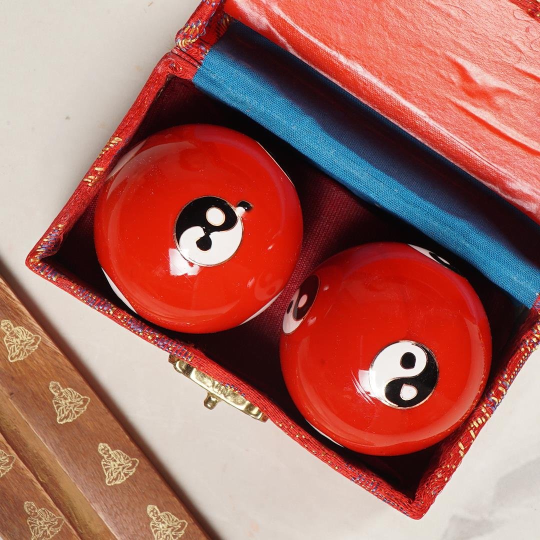 Yin Yang Temalı Zen Meditasyon Baoding Topu