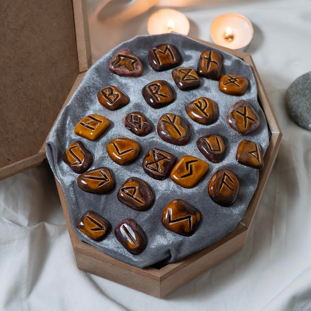 Zamanın Şifresi: Kahverengi Rune Taşı Seti