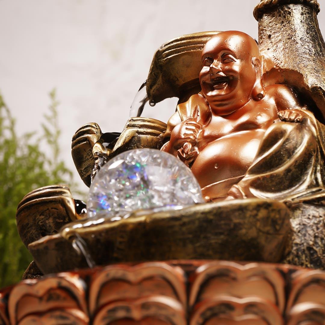 Zen Gülen Buddha Temalı Su Şelalesi