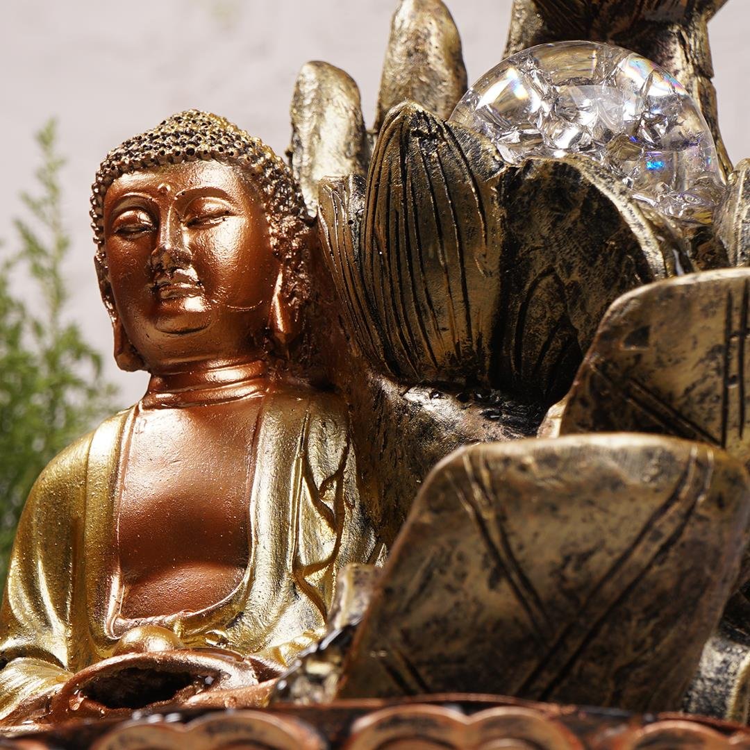 Zen Lord Buddha & Hand Temalı Su Şelalesi