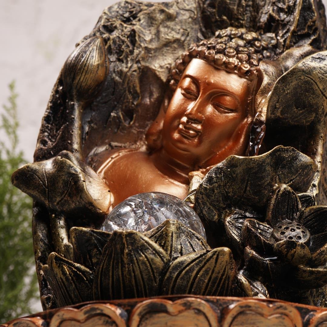 Zen Uyuyan Buddha Temalı Su Şelalesi