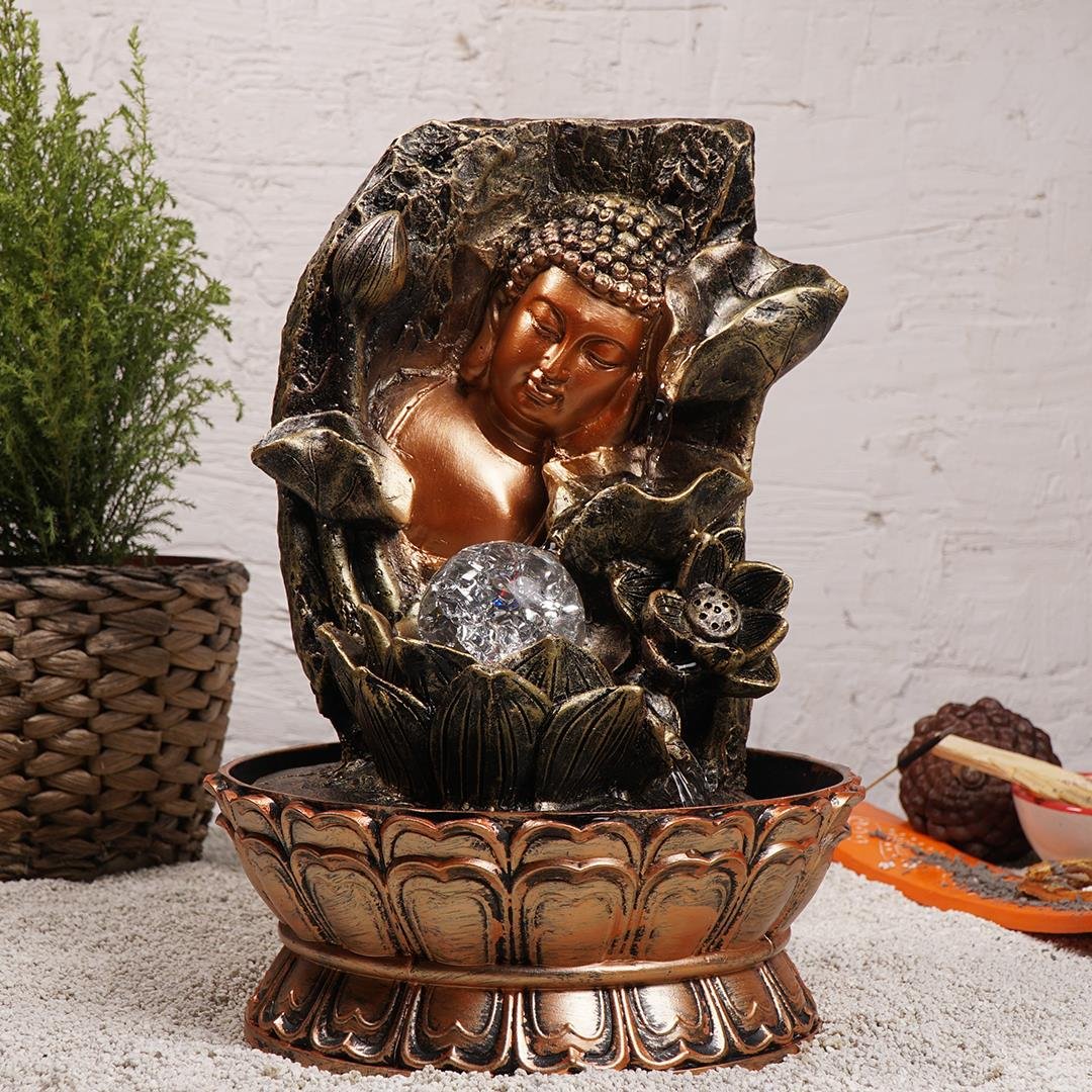 Zen Uyuyan Buddha Temalı Su Şelalesi