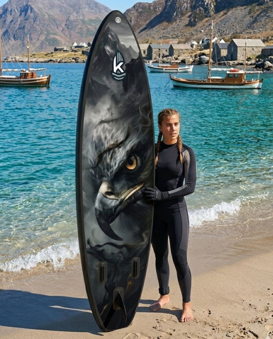 Nocturne 10'6 (320x81x15cm) SUP Şişme Kürek Sörfü - Stand Up Paddle Board - Tüm Ekipmanlar Pakete Dahildir.