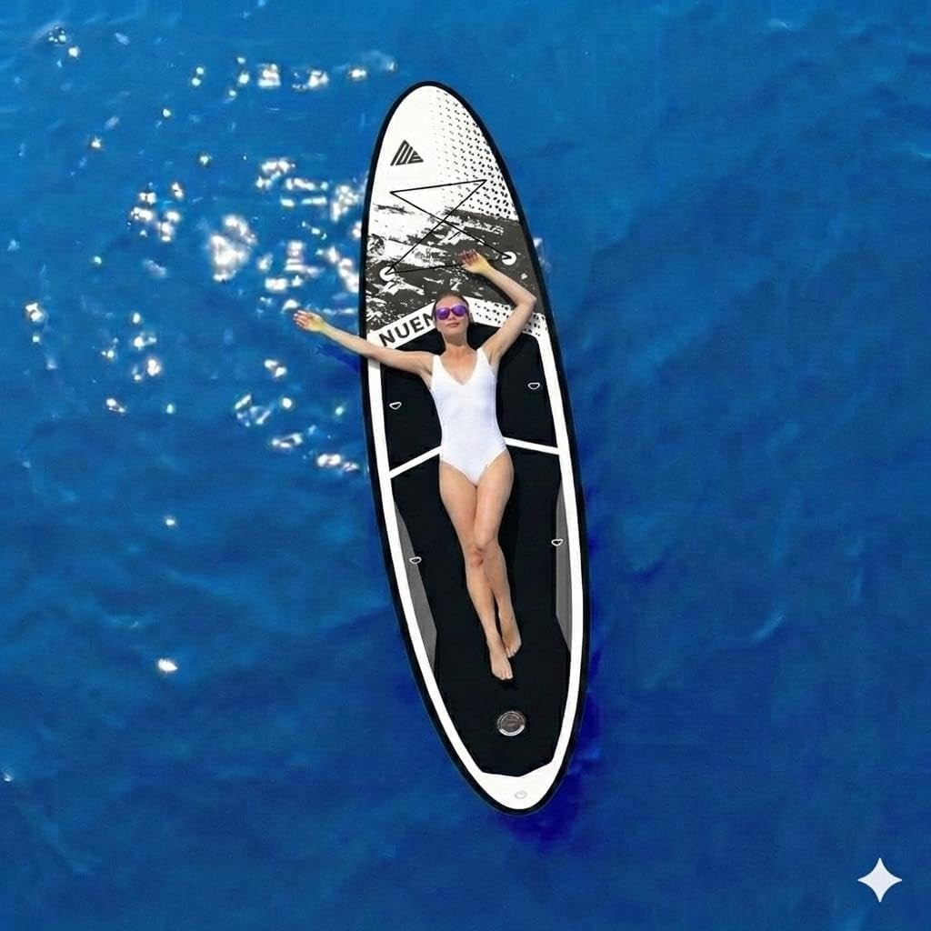 NUEM 10'6 (320x78x15cm) Şişme SUP Board - Stand Up Paddle Board - Başlangıç ve Orta Seviye Kürek Sörfü (Full Set - Aksesuarlar Dahildir)