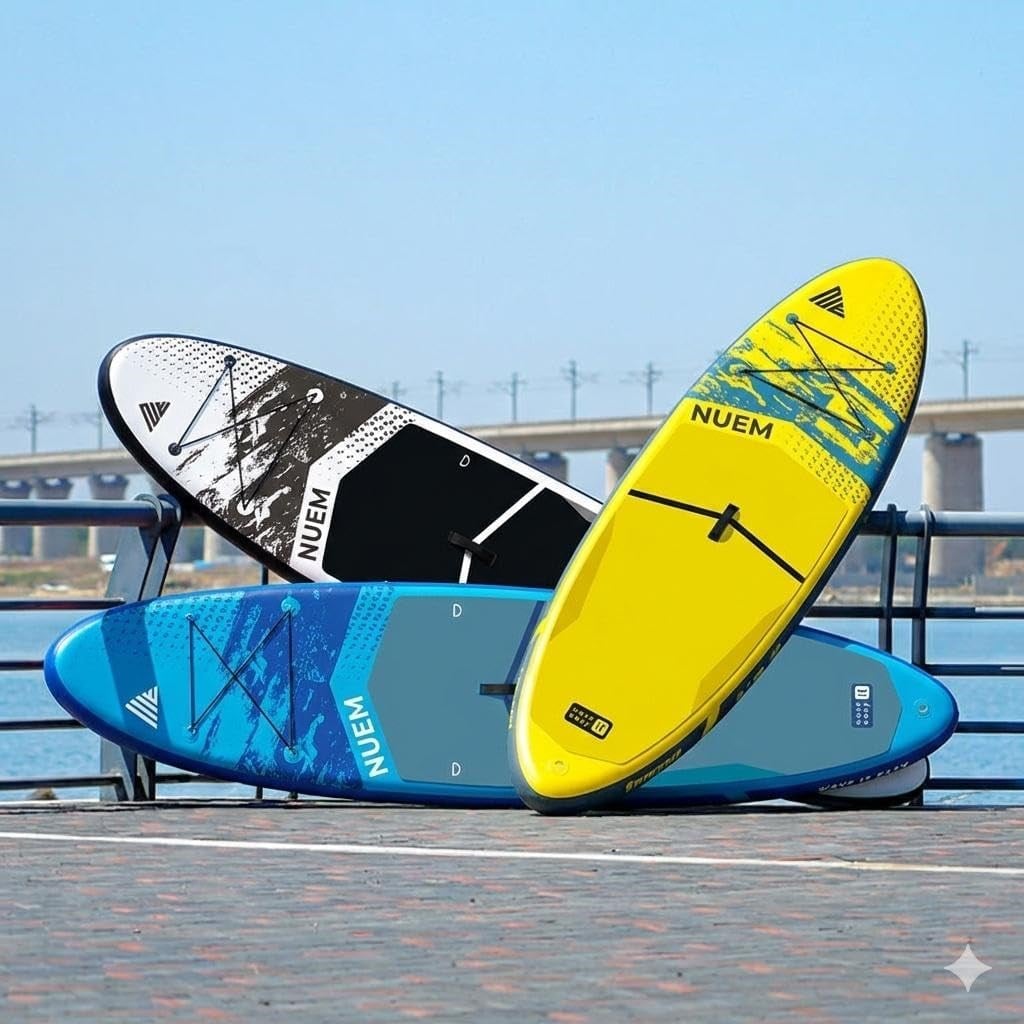 NUEM 10'6 (320x78x15cm) Şişme SUP Board - Stand Up Paddle Board - Başlangıç ve Orta Seviye Kürek Sörfü (Full Set - Aksesuarlar Dahildir)