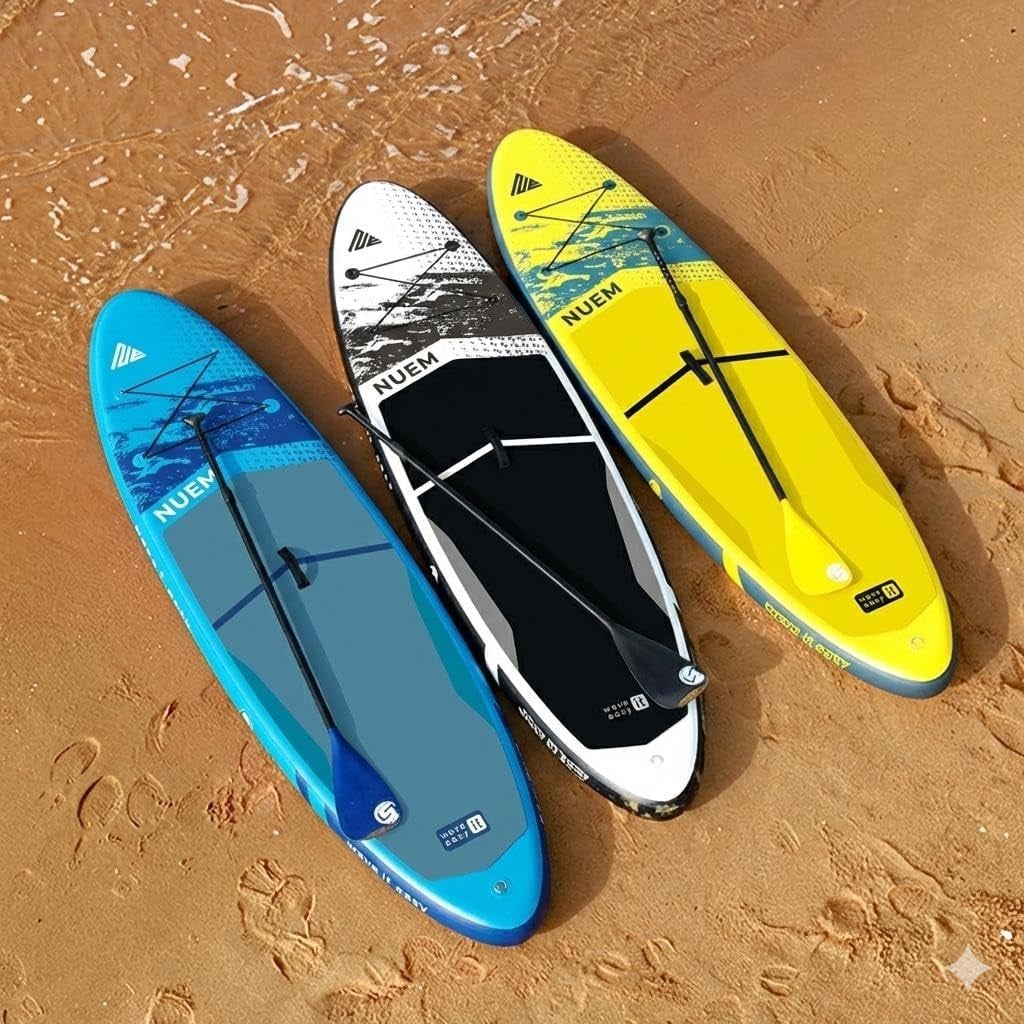 NUEM 10'6 (320x78x15cm) Şişme SUP Board - Stand Up Paddle Board - Başlangıç ve Orta Seviye Kürek Sörfü (Full Set - Aksesuarlar Dahildir)