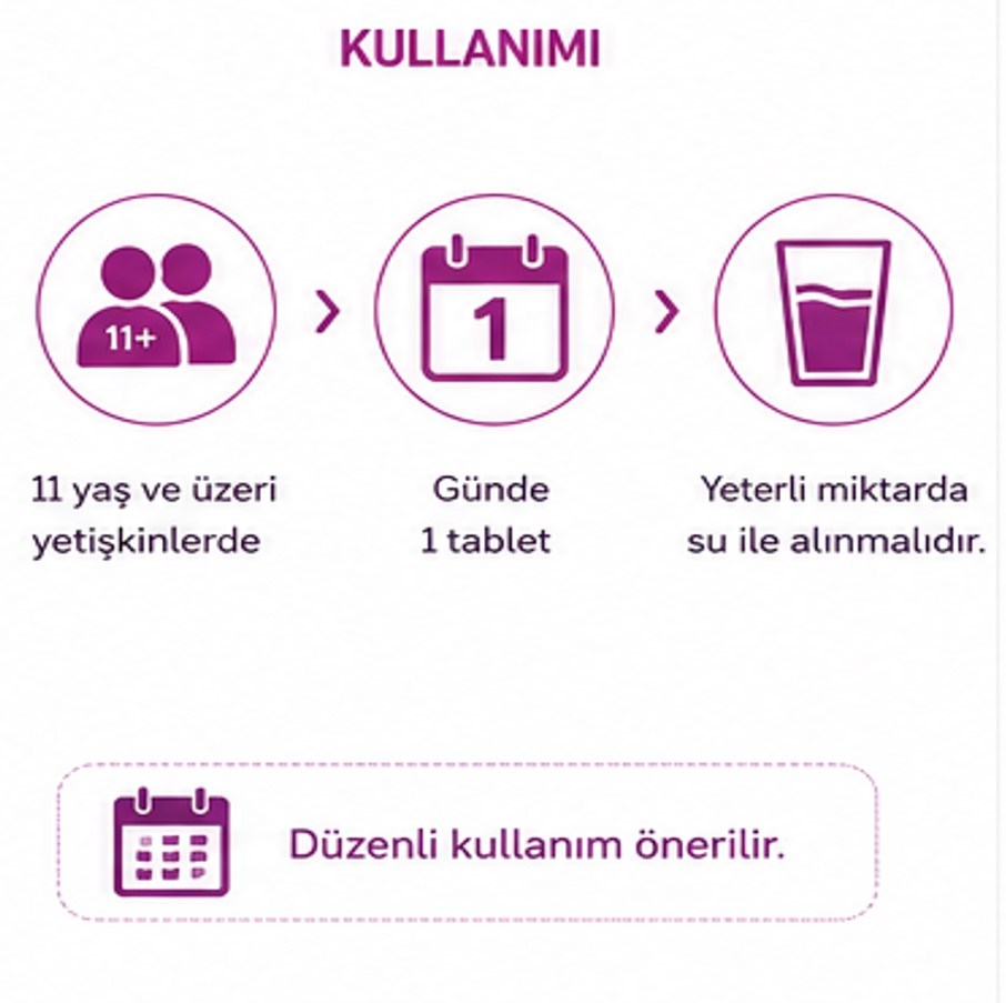 TAKECARE Magnezyum, Vitaminler, Zerdeçal ve Bromelain İçeren 30 Tablet