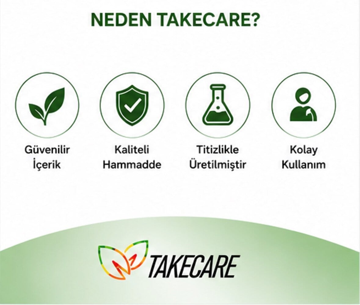 Takecare Vitamin C Çinko ve Beta Glukan içeren 30 Tablet