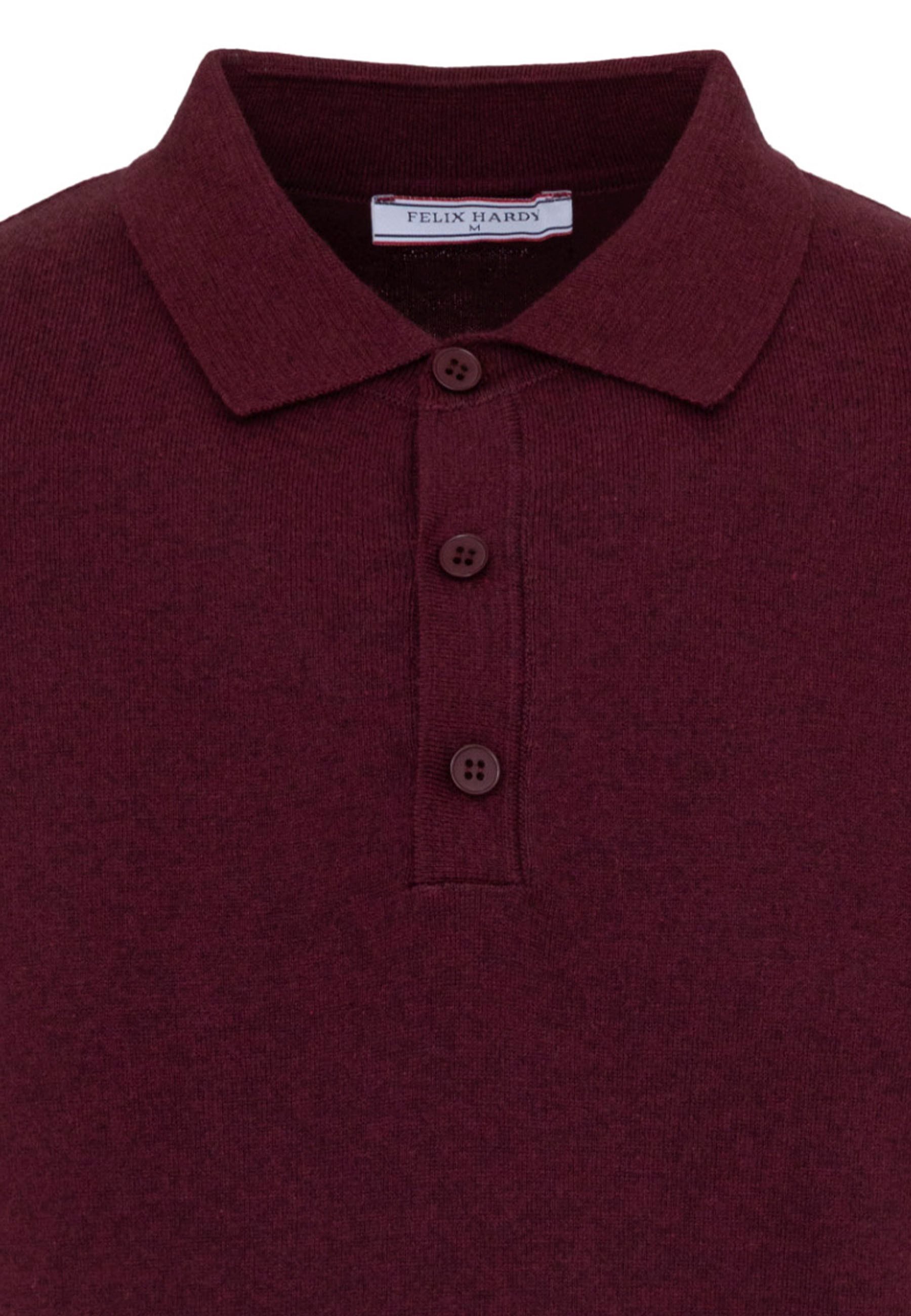 Erkek 2li Polo Yaka Triko Tişört-Bej-BordoFelix HardyFHMPLO883-5