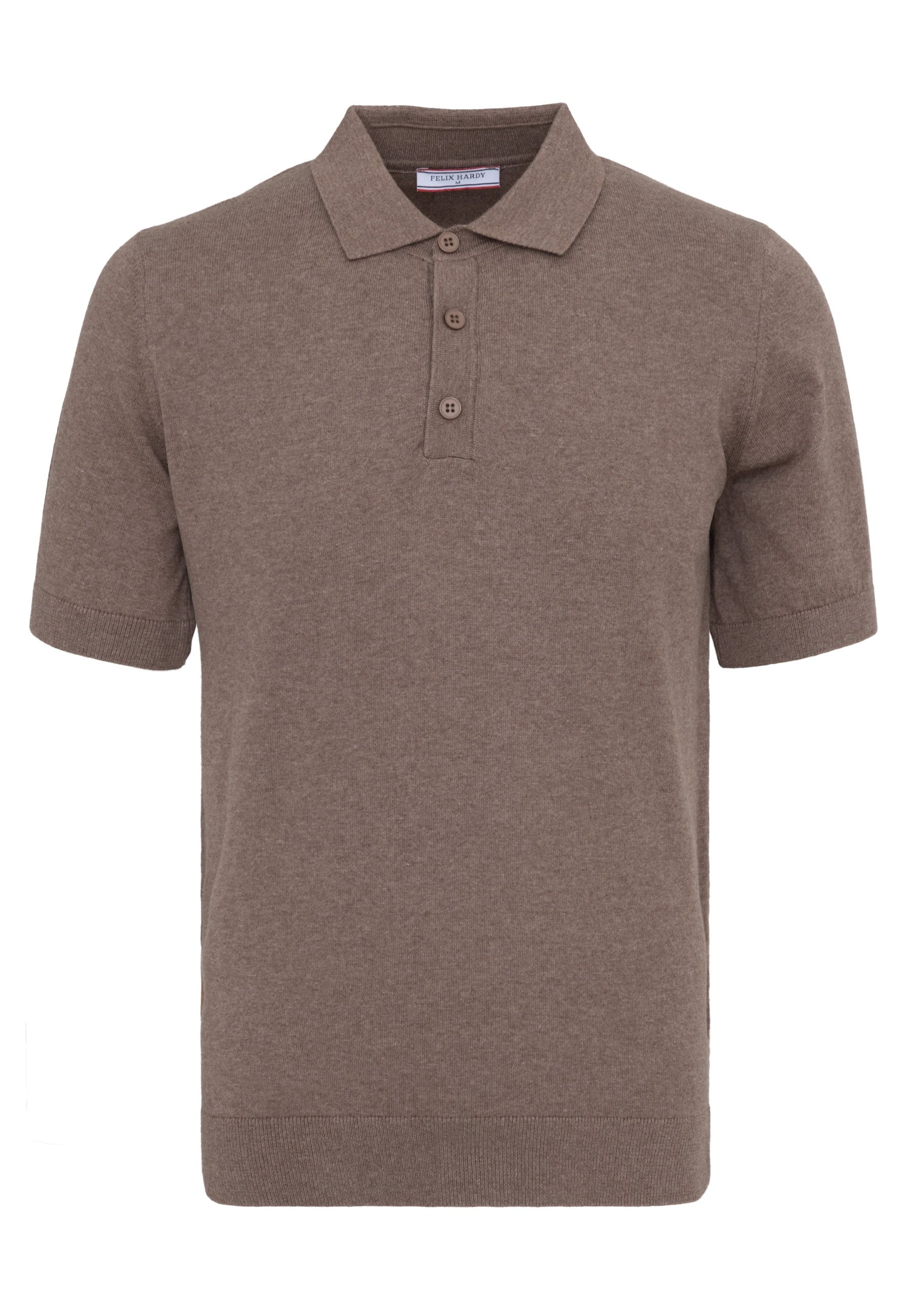 Erkek 2li Polo Yaka Triko Tişört-Bej-KahverengiFelix HardyFHMPLO883-9