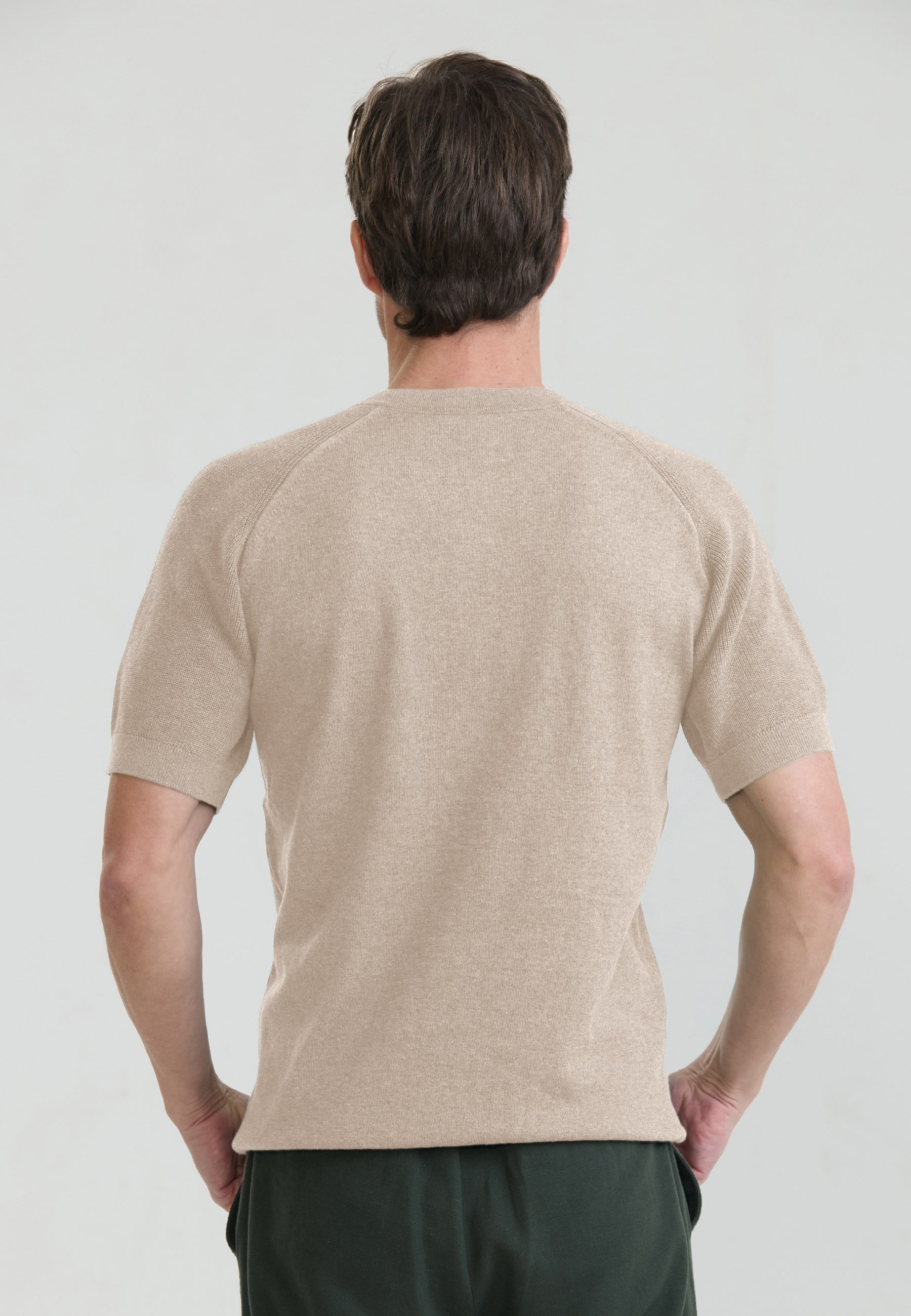 Erkek Basic Bisiklet Yaka Düğme Kapama Detaylı Triko T-ShirtFelix HardyFHMPLO904-6