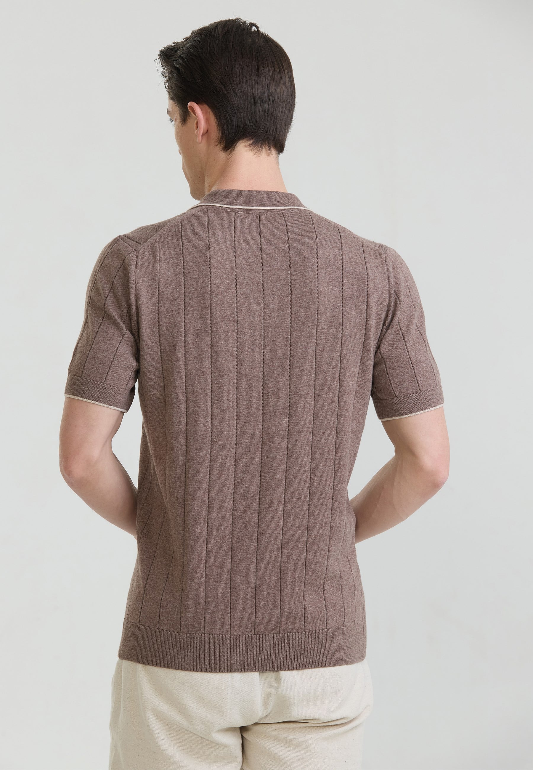 Erkek Basic Düğmesiz Triko Polo T-ShirtFelix HardyFHMPLO919-7