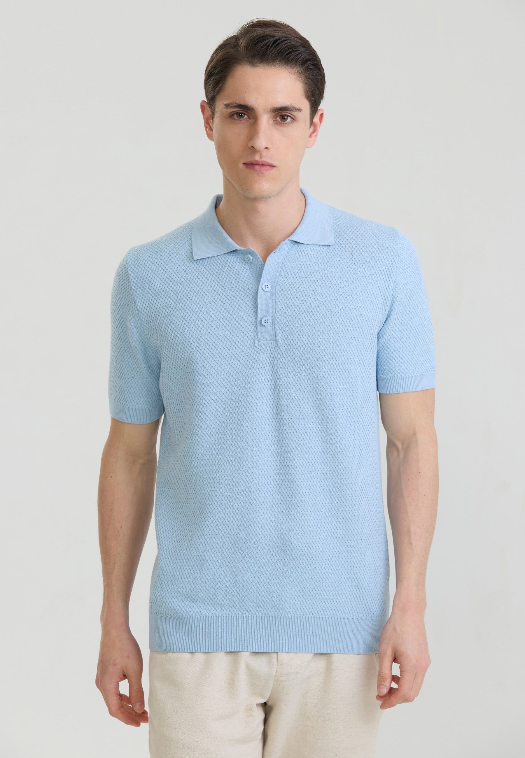 Erkek Basic Triko Polo T-ShirtFelix HardyFHMPLO908-7