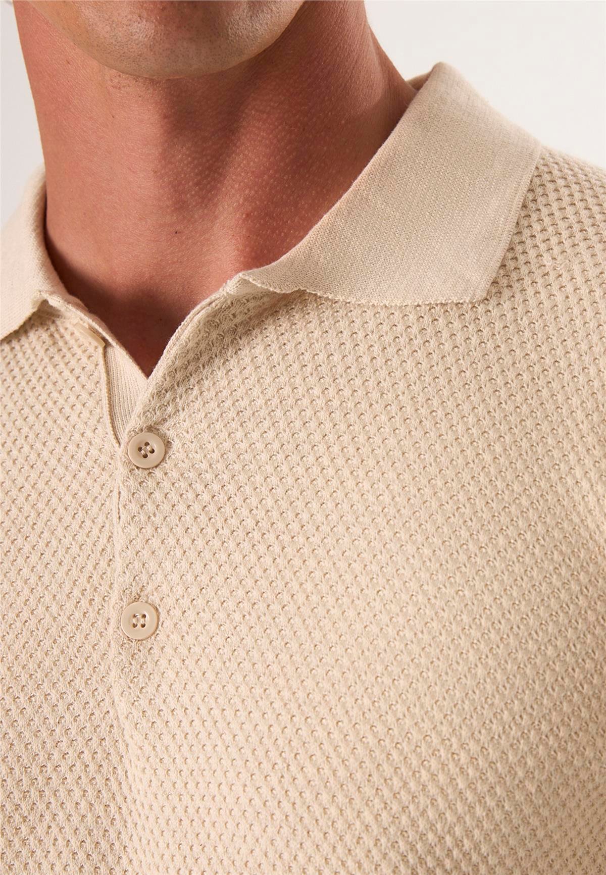 Erkek Düğmeli Polo Yaka Triko KazakFelix HardyFHMPLV836-4